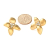 304 Stainless Steel Rhinstone Stud Earrings EJEW-Z081-01G-5