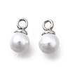 ABS Plastic Imitation Pearl Pendants FIND-H052-01B-04P-1