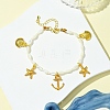 Natural White Shell Beads Bracelets BJEW-FS00013-1