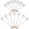 60 Sets 2 Size Round Tray Brass Stick Lapel Pins KK-SC0005-01-1