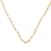 Rack Plating 304 Stainless Steel Paperclip Chain Necklaces X-NJEW-Q348-01G-1-1