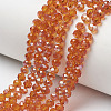 Electroplate Glass Beads Strands EGLA-A034-T6mm-J09-1