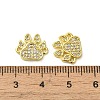 Rack Plating Brass Micro Pave Clear Cubic Zirconia Connector Charms KK-O017-05G-3