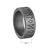 Viking Rune 304 Stainless Steel Finger Rings for Men WGDF4AB-44-2