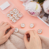 16Pcs Alloy Enamel Shank Buttons BUTT-GF0003-77B-6