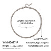 5.6MM European 304 Stainless Steel Wheat Chain Necklaces RH9745-2-2