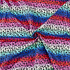 Leopard Print Rainbow Pattern Polycotton Fabric DIY-WH0028-18B-1