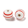 Printed Wood European Beads WOOD-G022-14B-2