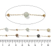 Natural Flower Amazonite & 304 Stainless Steel Beads Link Chains CHS-K021-08A-07-3