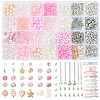 DIY Round Glass & CCB Plastic Beads Bracelets Making Kits DIY-FS0007-56B-1