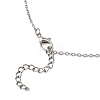 Alloy Disc with Heart Pendant 304 Stainless Steel Cable Chain Necklaces for Women NJEW-JN05639-5