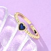 Brass Micro Pave Cubic Zirconia Cuff Rings RJEW-M138-11G-3