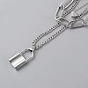 Alloy Paperclip & Curb & Cable Chains 3 Layer Necklace NJEW-WH0022-09D-1