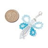 Angel Glass Pendant Decorations HJEW-TA00267-01-3