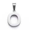 Non-Tarnish 304 Stainless Steel Letter Pendants STAS-H127-O-P-1
