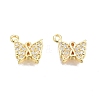 Brass Pave Clear Cubic Zirconia Charms KK-N231-316LG-2