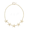 Ocean 304 Stainless Steel Starfish Bib Necklaces for Women NJEW-JN05920-4