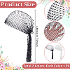 2Pcs 2 Colors Mesh Rhinestone Fishnet Headband Glitter Headscarfs OHAR-GA0001-11-2