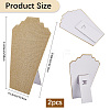 2-Slot Paperboard Covered with Linen Slant Back Bust Shaped Necklace Display Stands NDIS-WH20015-01A-2