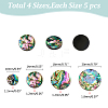 20Pcs 4 Styles Natural Abalone Shell/Paua Shell Cabochons SHEL-WR0001-07-2