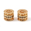 Brass Micro Pave Cubic Zirconia Beads KK-C155-21G-1