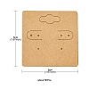 Kraft Paper Earring Display Cards with Hanging Hole EDIS-YW0001-04-3