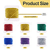 6Pcs 6 Colors 12-Ply Polyester Metallic Embroidery Threads DIY-TAC0020-74-4