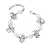 Ocean Series Alloy Shape Shell & Starfish Link Bracelets BJEW-JB11840-01-2
