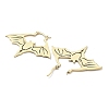 304 Stainless Steel Bat Hoop Earrings for Women EJEW-R156-07G-2
