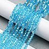 Transparent Electroplate Glass Beads Strands LS-EGLA-A039-T3mm-A19-4