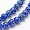 Natural Lapis Lazuli Beads Strands G-P335-09-8mm-3