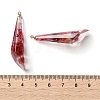 Inner Dried Flower Transparent Resin Pendants RESI-A043-08A-3