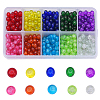 800Pcs 10 Colors Spray Painted Crackle Glass Beads CCG-CJ0001-02-8