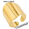 Minimalist 304 Stainless Steel Wide Band Cuff Open Rings for Women FL5775-2-1