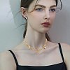 Brass Pave Clear Cubic Zirconia Heart Pendant Necklaces for Women NJEW-HS00024-6