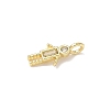 Brass Micro Pave Cubic Zirconia Pendants ZIRC-I356-17G-A07-2