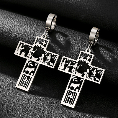 201 Stainless Steel Clip-on Earrings FS-WGD509B-03-1
