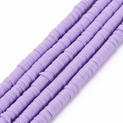 Handmade Polymer Clay Bead Strands X-CLAY-T002-4mm-57-1
