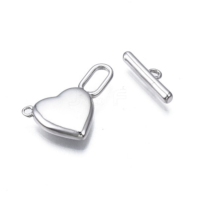 Brass Toggle Clasps KK-T063-103P-NF-1