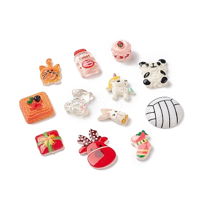 Opaque & Transparent Resin Cabochons RESI-XCP0001-85-1