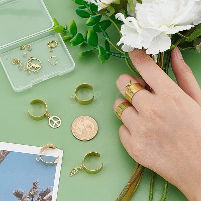 DIY Charm Cuff Ring Making Kit DIY-UN0003-67-1