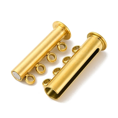 304 Stainless Steel Slide Lock Clasps STAS-A117-07B-G-1