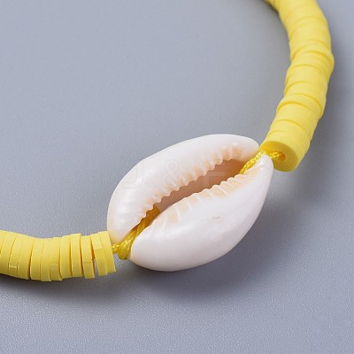 (Jewelry Parties Factory Sale)Handmade Polymer Clay Heishi Beads Braided Bracelets BJEW-JB04318-02-1