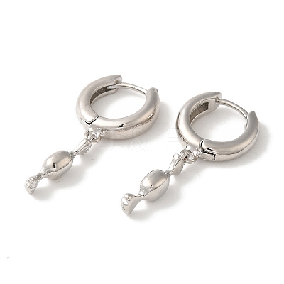 Rack Plating Brass Hoop Earrings EJEW-B062-45P-1