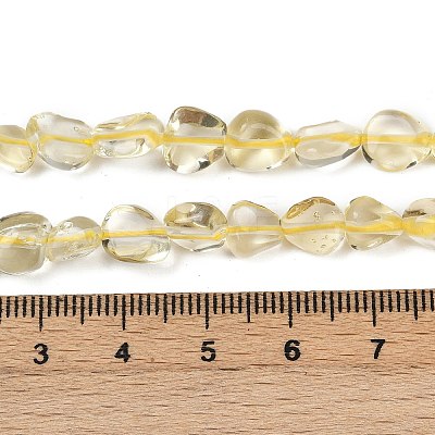 Natural Lemon Quartz(Heated) Beads Strands G-Q060-D07-1