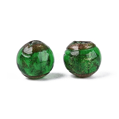 Handmade Gold Sand Lampwork Beads LAMP-N045-01C-05-1