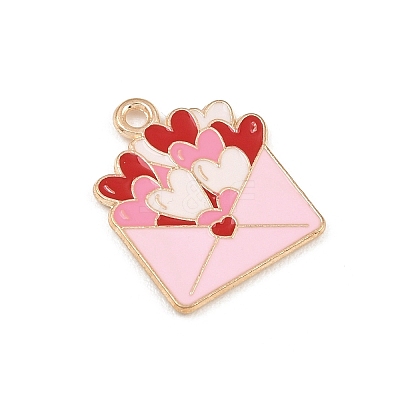 Valentine's Day Alloy Enamel Pendants X-ENAM-I084-01KCG-30-1