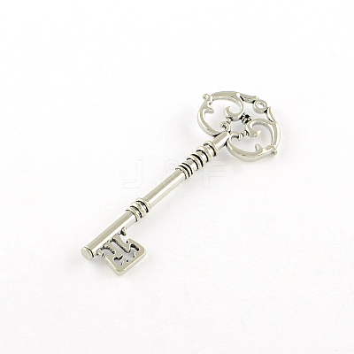 Skeleton Key Tibetan Style Alloy Big Pendants TIBEP-S293-033AS-FF-1