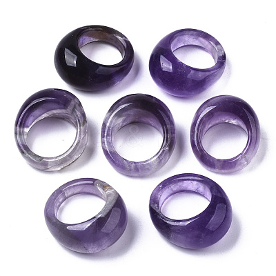 Natural Amethyst Rings G-N0326-032-1