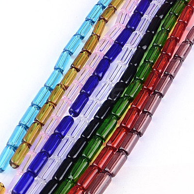 Transparent Glass Bead Strands GLAA-R162-15x6-M-1